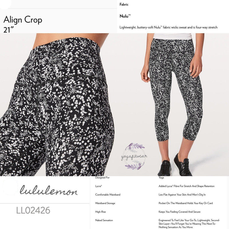 Lululemon - Align Crop *21” (Chirasu Black) (LL02426) – Yogafitwear