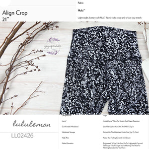 Lululemon -  Align Crop *21” (Chirasu Black) (LL02426)
