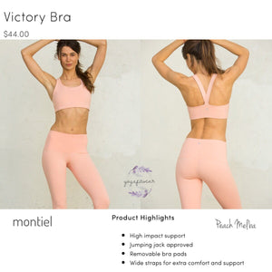 Montiel Sports Bra - Victory Bra (Peach Melba) (MT00107)