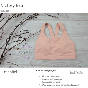 Montiel Sports Bra - Victory Bra (Peach Melba) (MT00107)