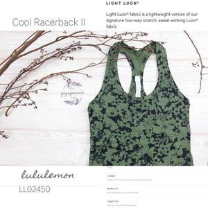 Lululemon - Cool RacerbackII (Efflorescent Barracks Green) (LL02450)