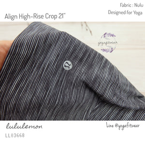 Lululemon : Align High-Rise Crop 21” (wee are from space dark carbon ice grey) (LL03668)