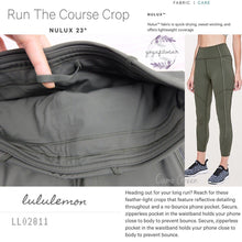 Lululemon - Run The Course Crop*Nulux23” (Camo Green) (LL02811)