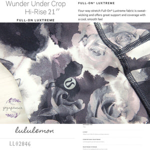 Lululemon - Wunder Under Crop Hi-rise *Full-on Luxtreme (Obscurred Black Dusty Mauve) (LL02846)