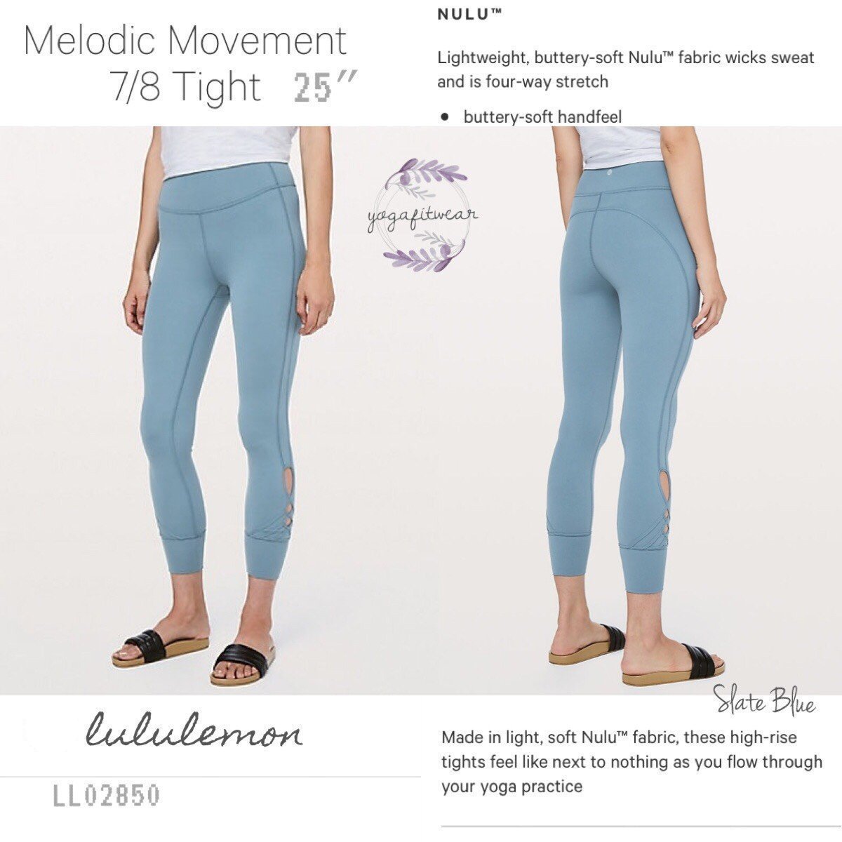 Lululemon - Melodic Movement 7/8 Tight (Slate Blue) (LL02850)