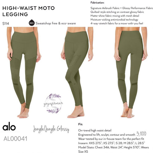 Alo Yoga Women's 7/8 High Waist Shine Legging, Anthracite, XXS