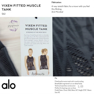 alo : Vixen Fitted Muscle Tank (Anthracite) (AL00026)