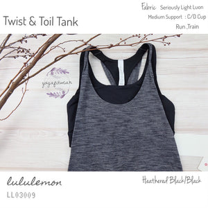 Lululemon - Twist&Toil Tank (Heathered Black /Black) (LL03009)