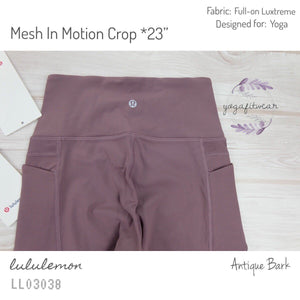 Lululemon - Mesh In Motion Crop*23” (Antique Bark) (LL03038)